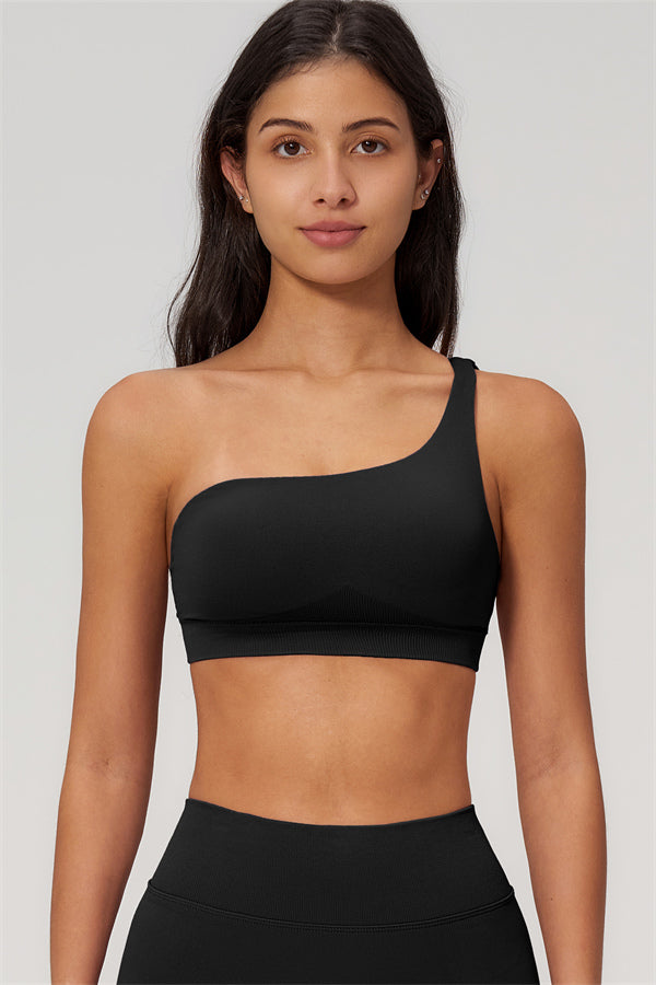 One-Shoulder Sports Bra Leggings 2-Piece Set
