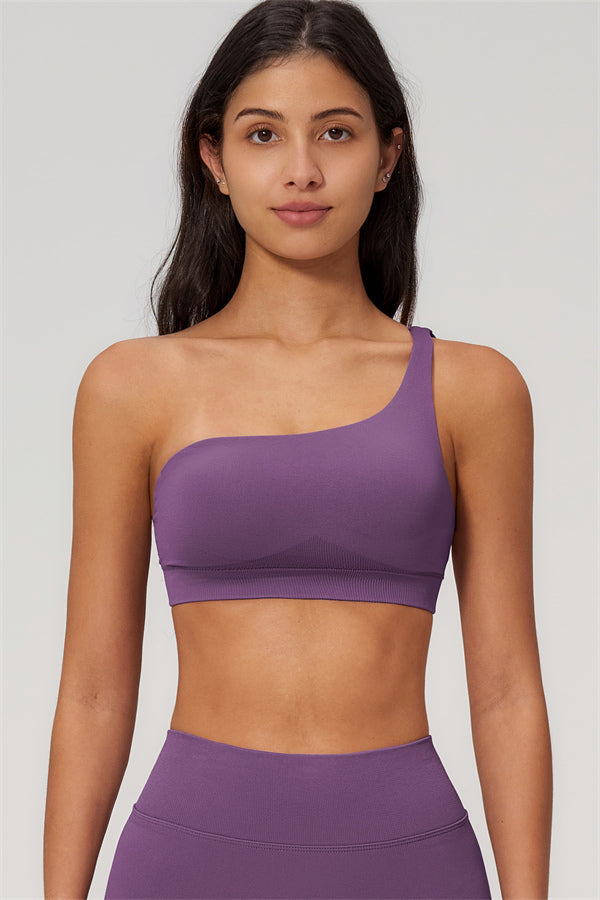 One-Shoulder Sports Bra Leggings 2-Piece Set