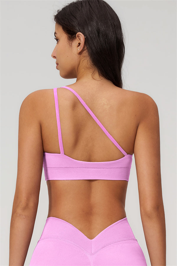 One-Shoulder Sports Bra Leggings 2-Piece Set