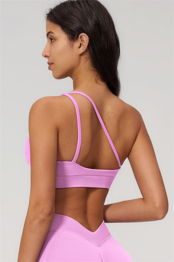 One-Shoulder Sports Bra Leggings 2-Piece Set