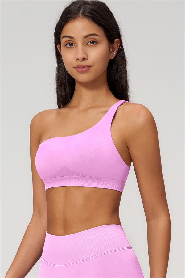 One-Shoulder Sports Bra Leggings 2-Piece Set