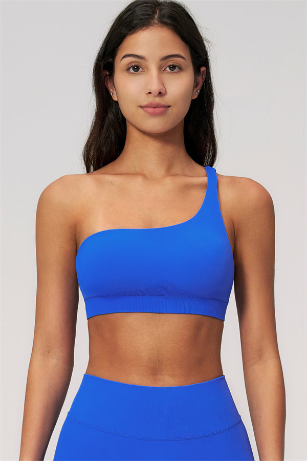 One-Shoulder Sports Bra Leggings 2-Piece Set