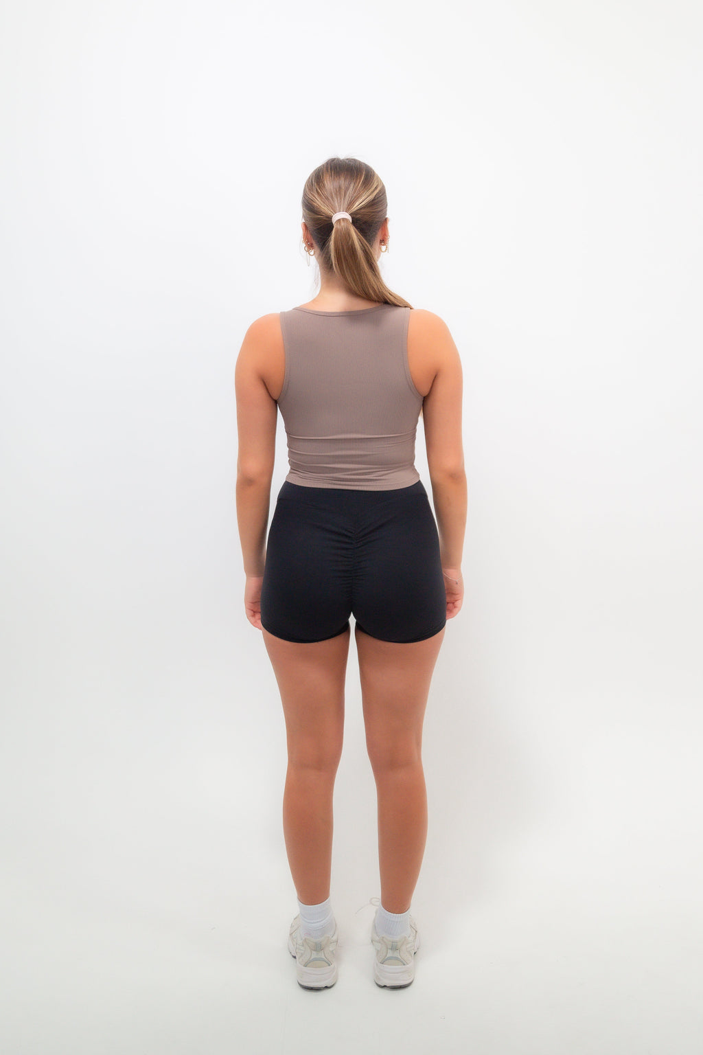 I Am Self Love Ribbed Quick-Dry Butter Taupe Tank
