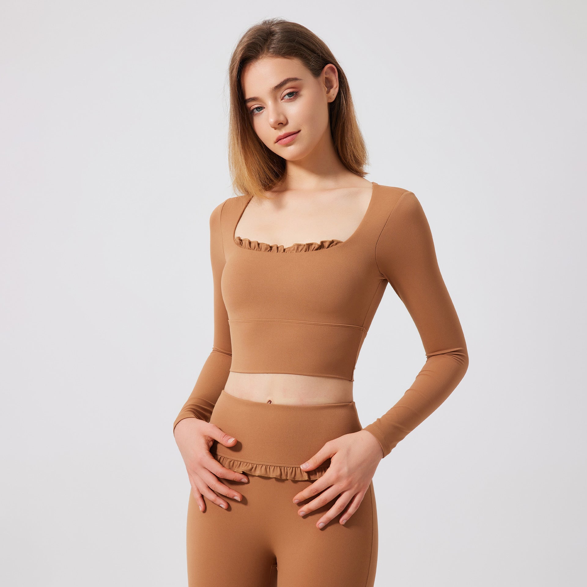 Long Sleeve Semi Fixed Cup Top