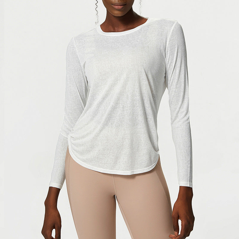 Loose Long Sleeved Quick Drying Fitness T shirt