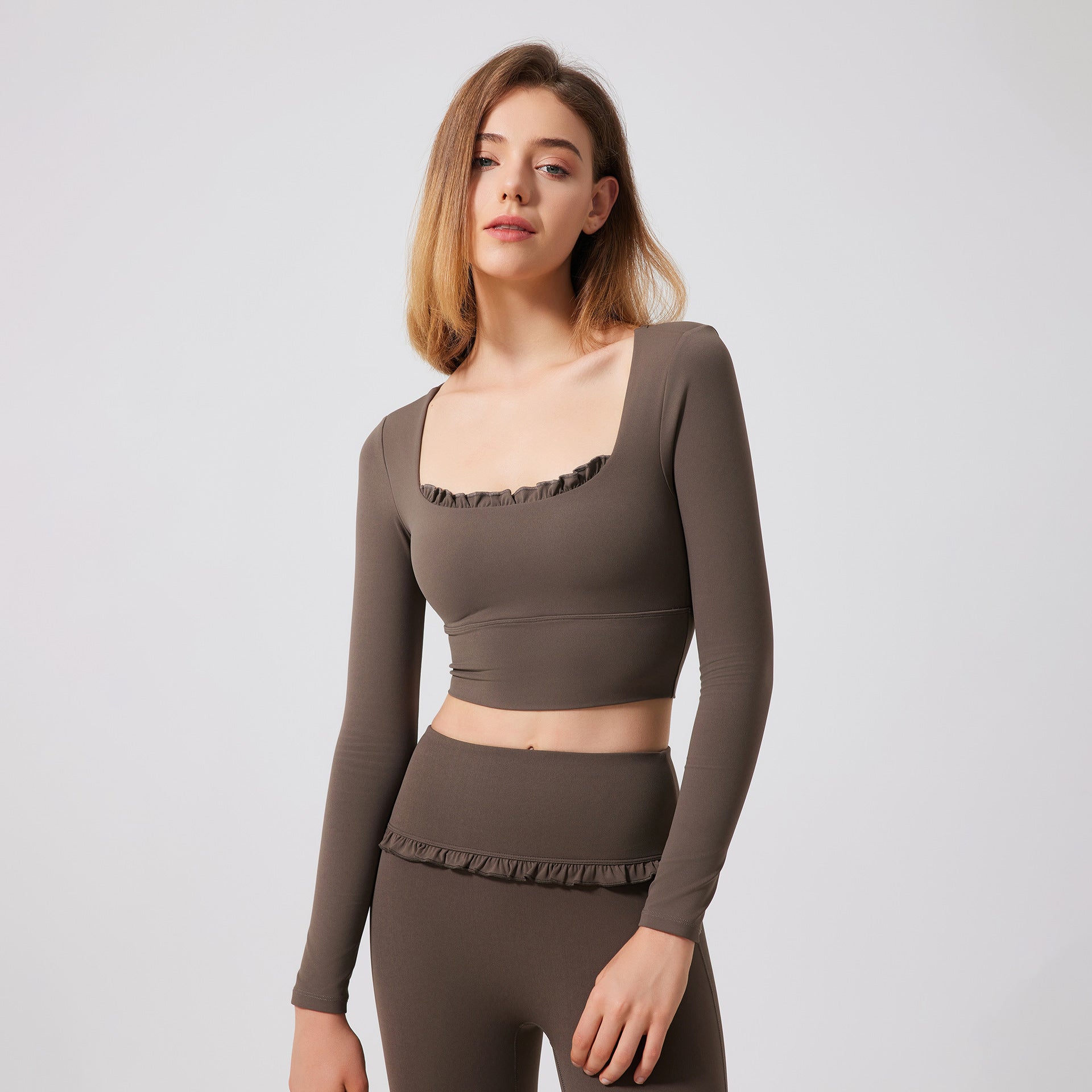 Long Sleeve Semi Fixed Cup Top