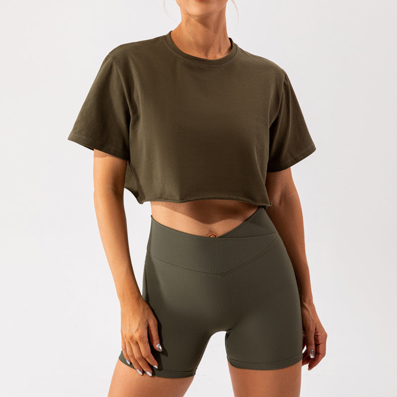 Short Sleeve Loose Fit Exercise T Shirt Women