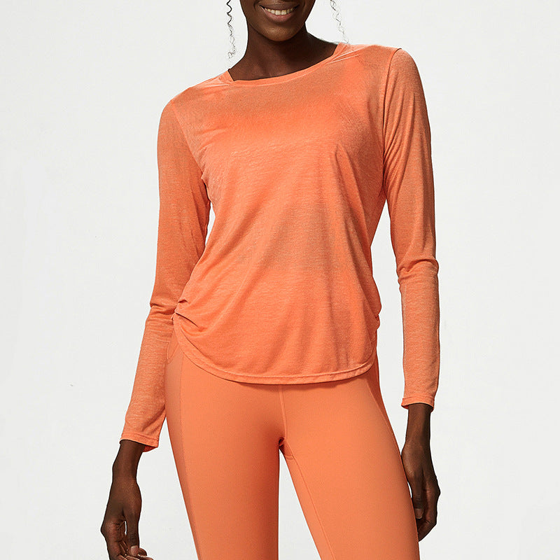 Loose Long Sleeved Quick Drying Fitness T shirt