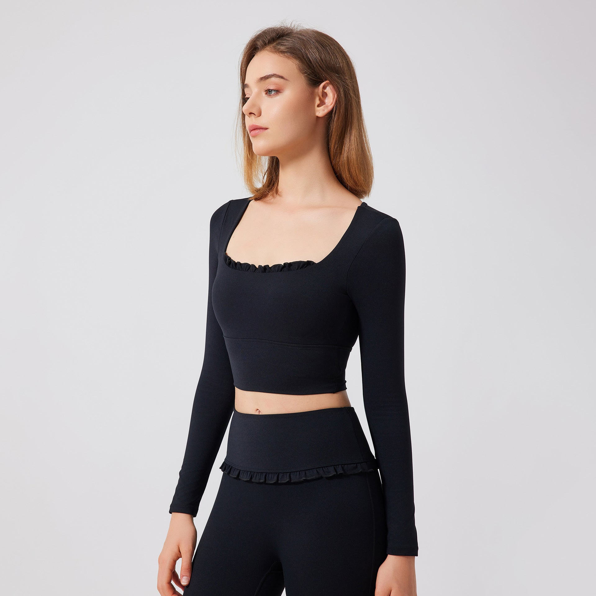 Long Sleeve Semi Fixed Cup Top
