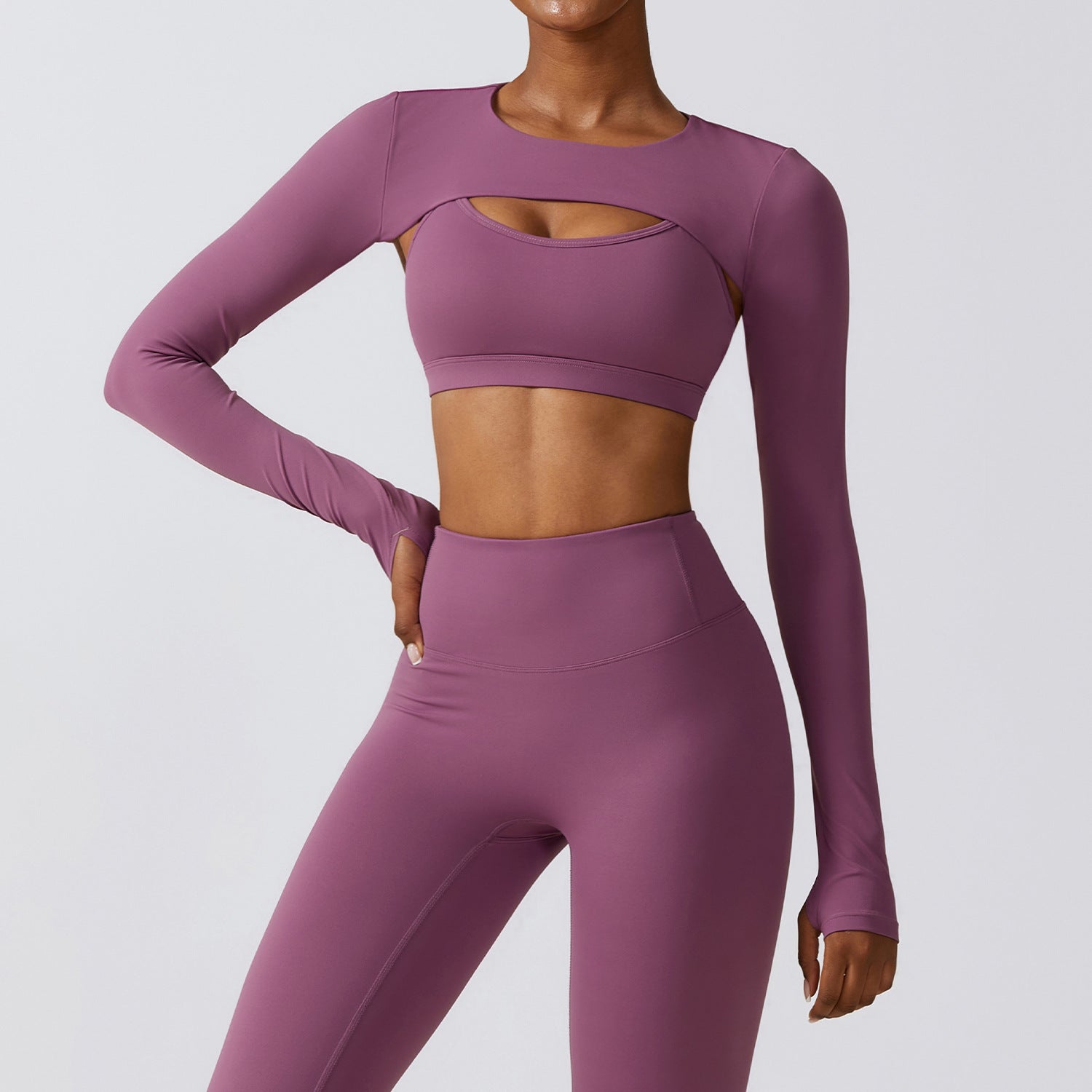 Sleeved Shawl Running Sports Blouse