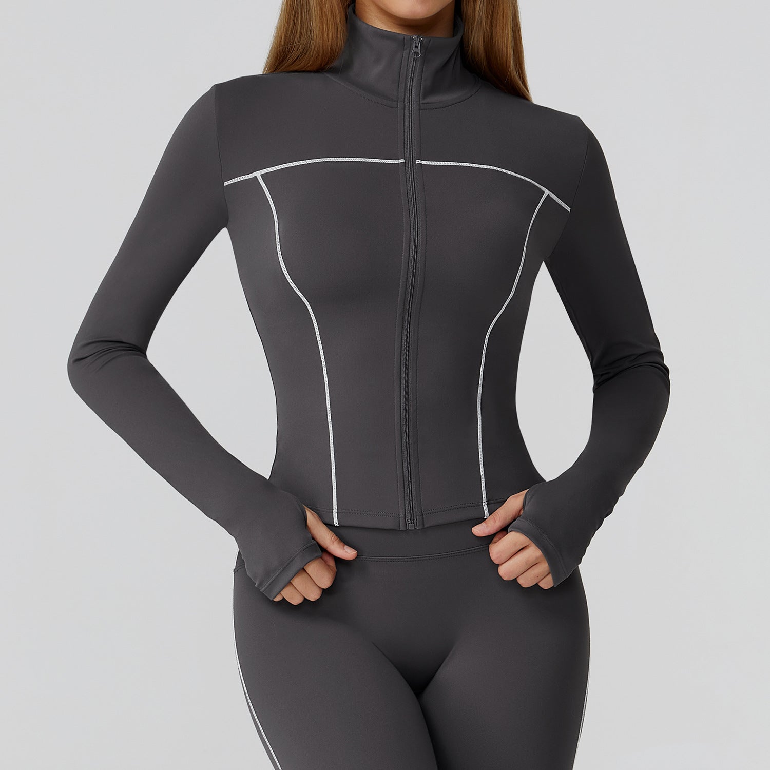 Brushed Yoga Windproof Slim Jacket