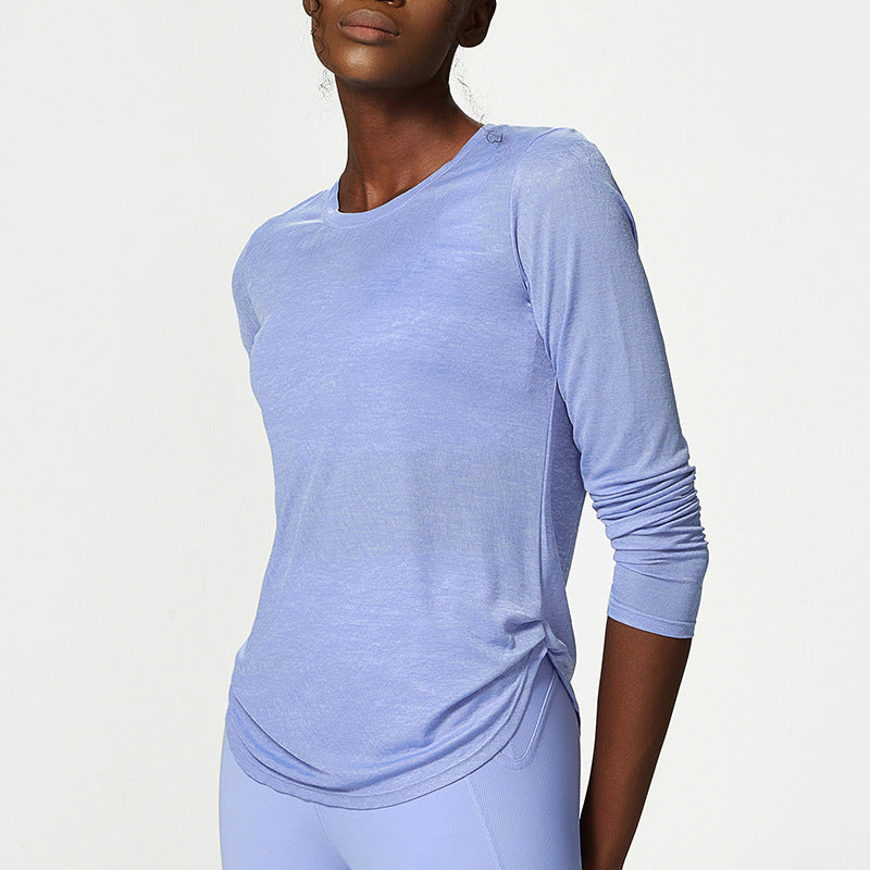 Loose Long Sleeved Quick Drying Fitness T shirt