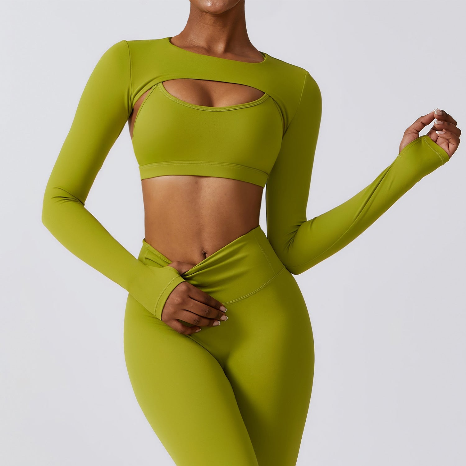 Sleeved Shawl Running Sports Blouse