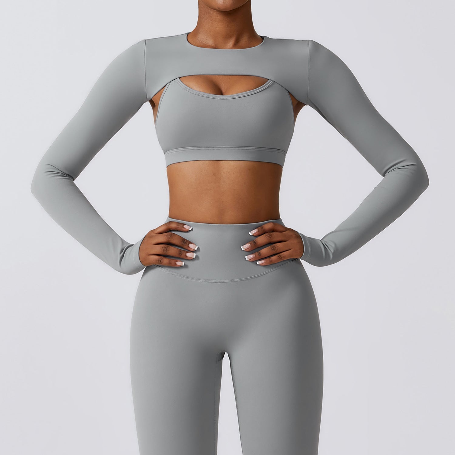 Sleeved Shawl Running Sports Blouse