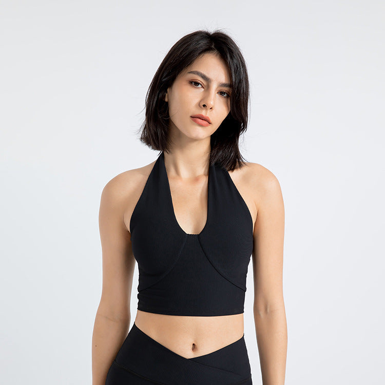 Halter Backless Bra Skinny Yoga  Vest Top