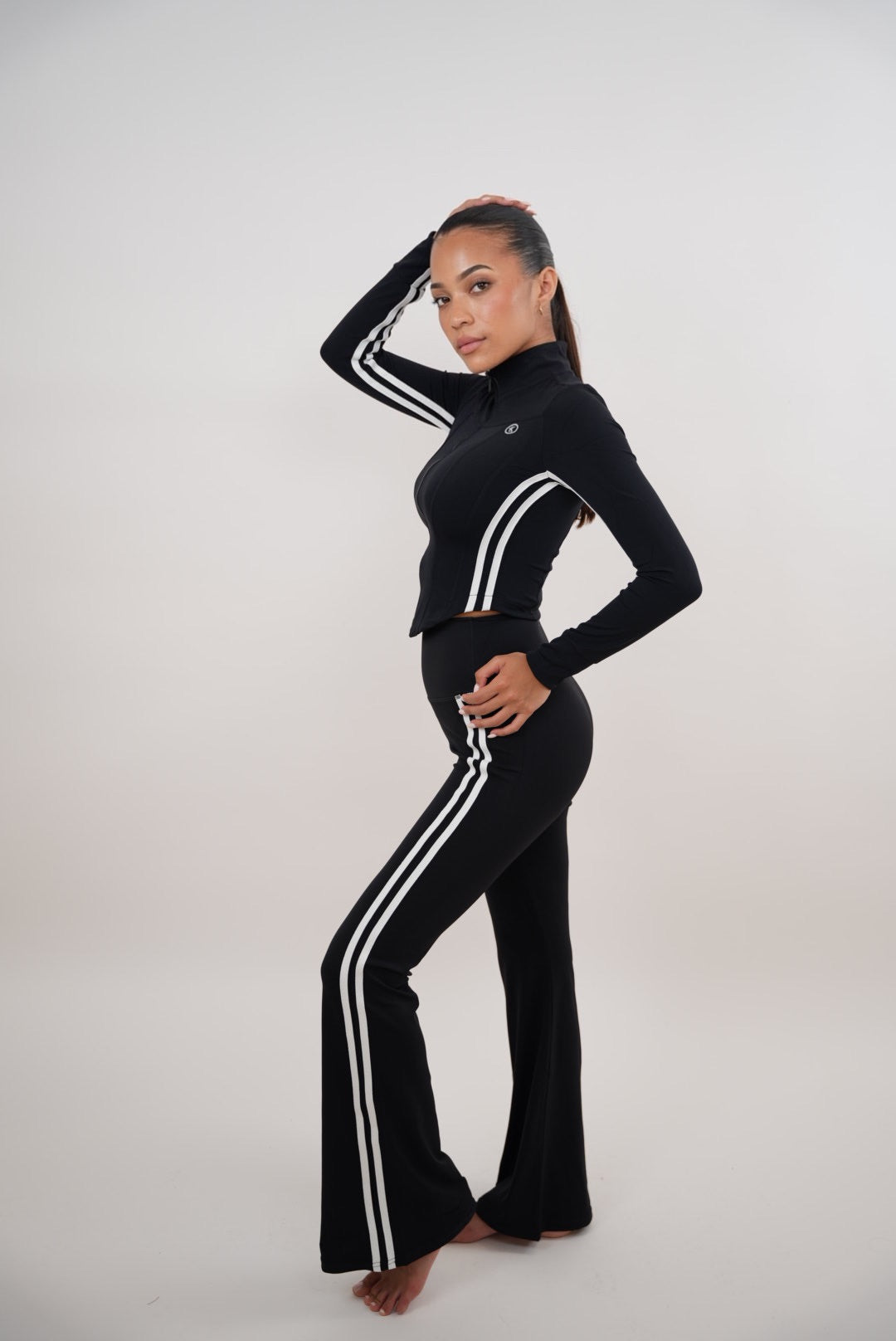 I Am Motivated Black Flare Pant