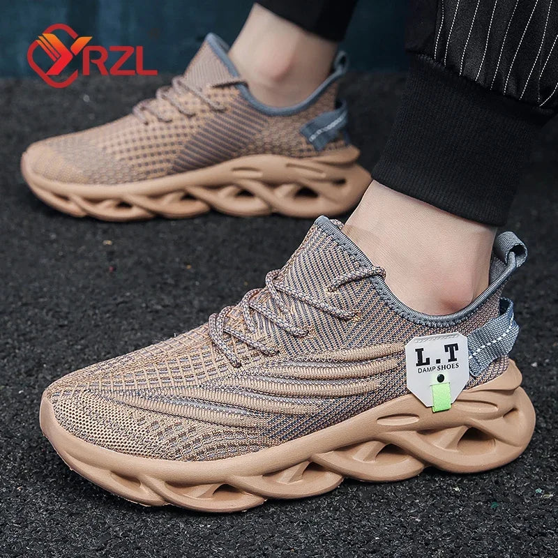 Men's Breathable Mesh Jogging Shoes - Shock Absorbing