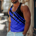 Summer Casual Stripe Tank Top Men's Clothing Simple Trend Fashion Sleeveless Shirt 2025 New Basketball Sport Daily Men Vest Top