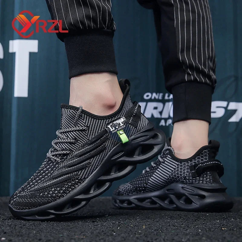 Men's Breathable Mesh Jogging Shoes - Shock Absorbing