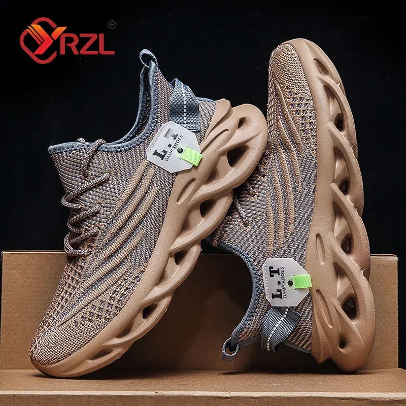 Men's Breathable Mesh Jogging Shoes - Shock Absorbing