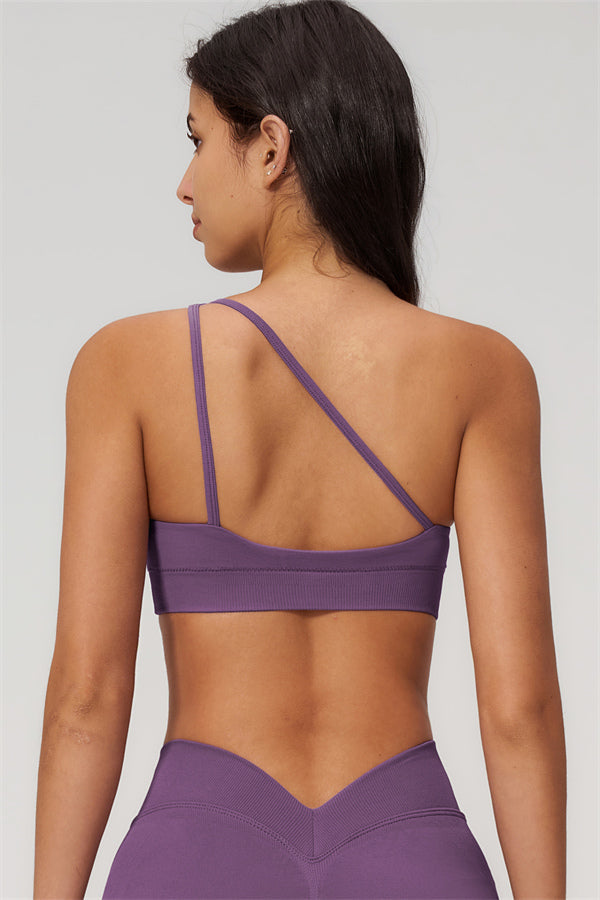One-Shoulder Sports Bra Leggings 2-Piece Set
