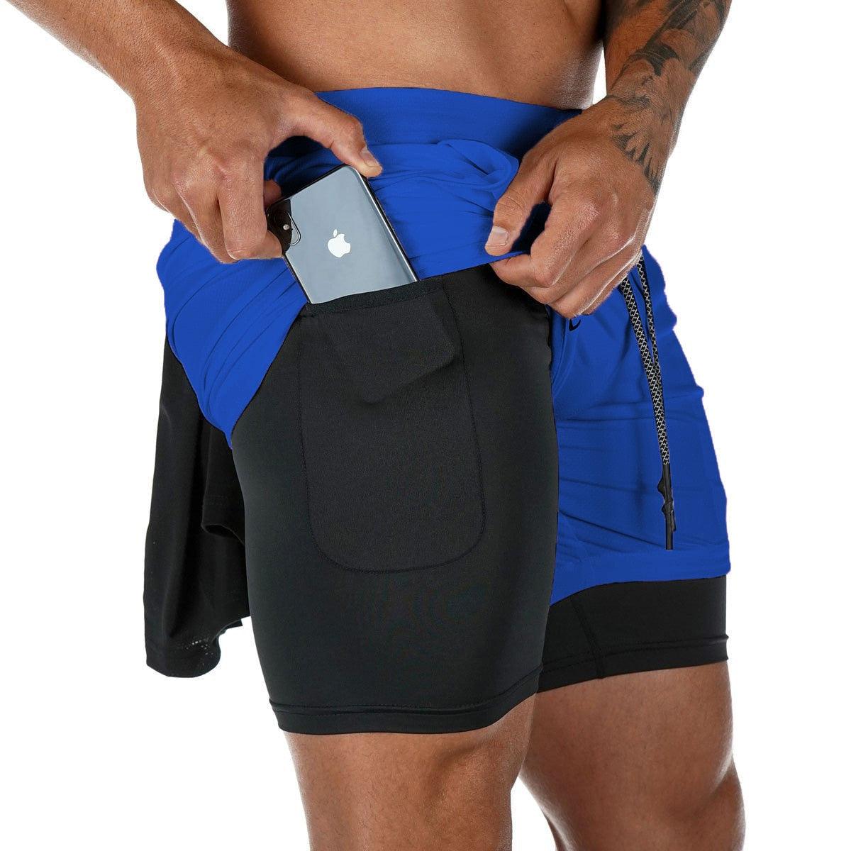 2 In 1 Quick Dry Workout Fitness Shorts
