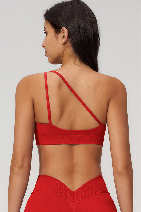 One-Shoulder Sports Bra Leggings 2-Piece Set