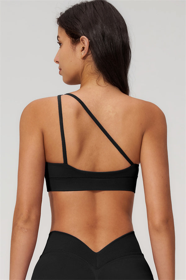 One-Shoulder Sports Bra Leggings 2-Piece Set