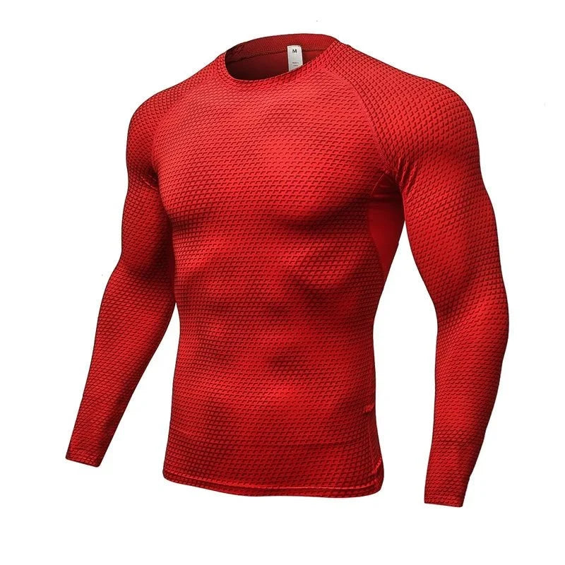 Men's Long Sleeve Running Shirt – Quick-Dry Compression Fit