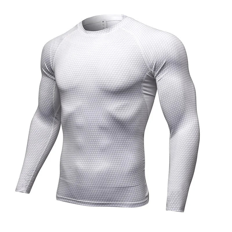 Men's Long Sleeve Running Shirt – Quick-Dry Compression Fit