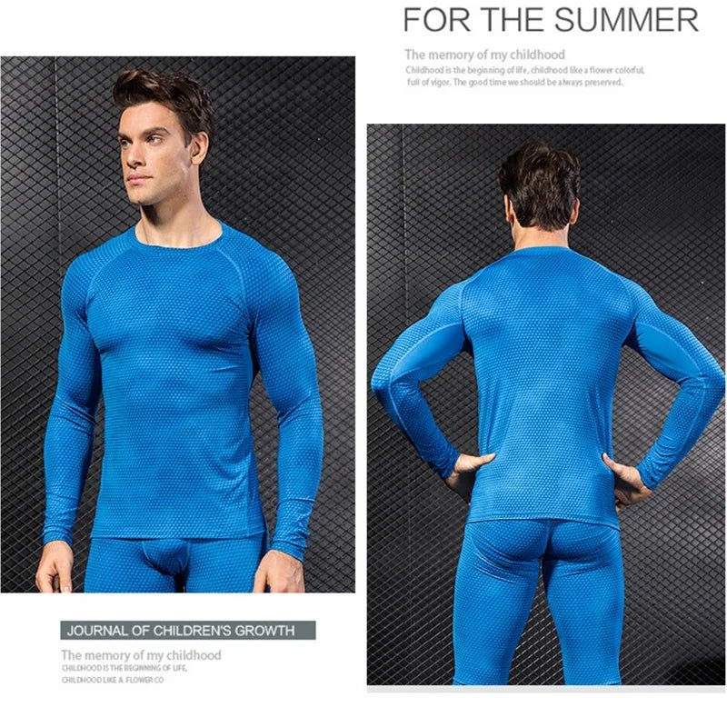 Men's Long Sleeve Running Shirt – Quick-Dry Compression Fit