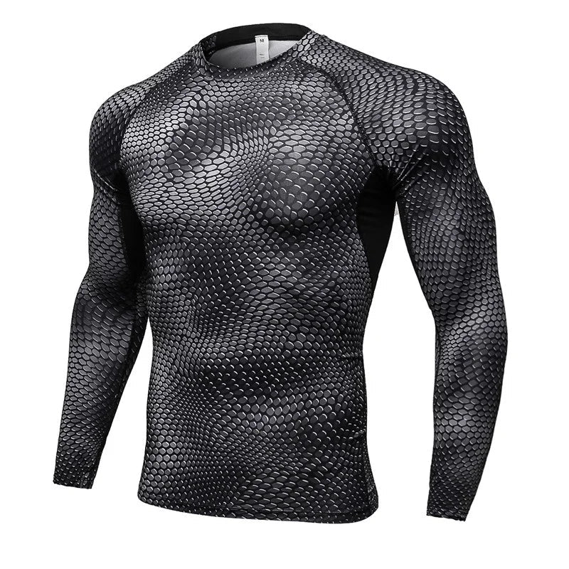 Men's Long Sleeve Running Shirt – Quick-Dry Compression Fit