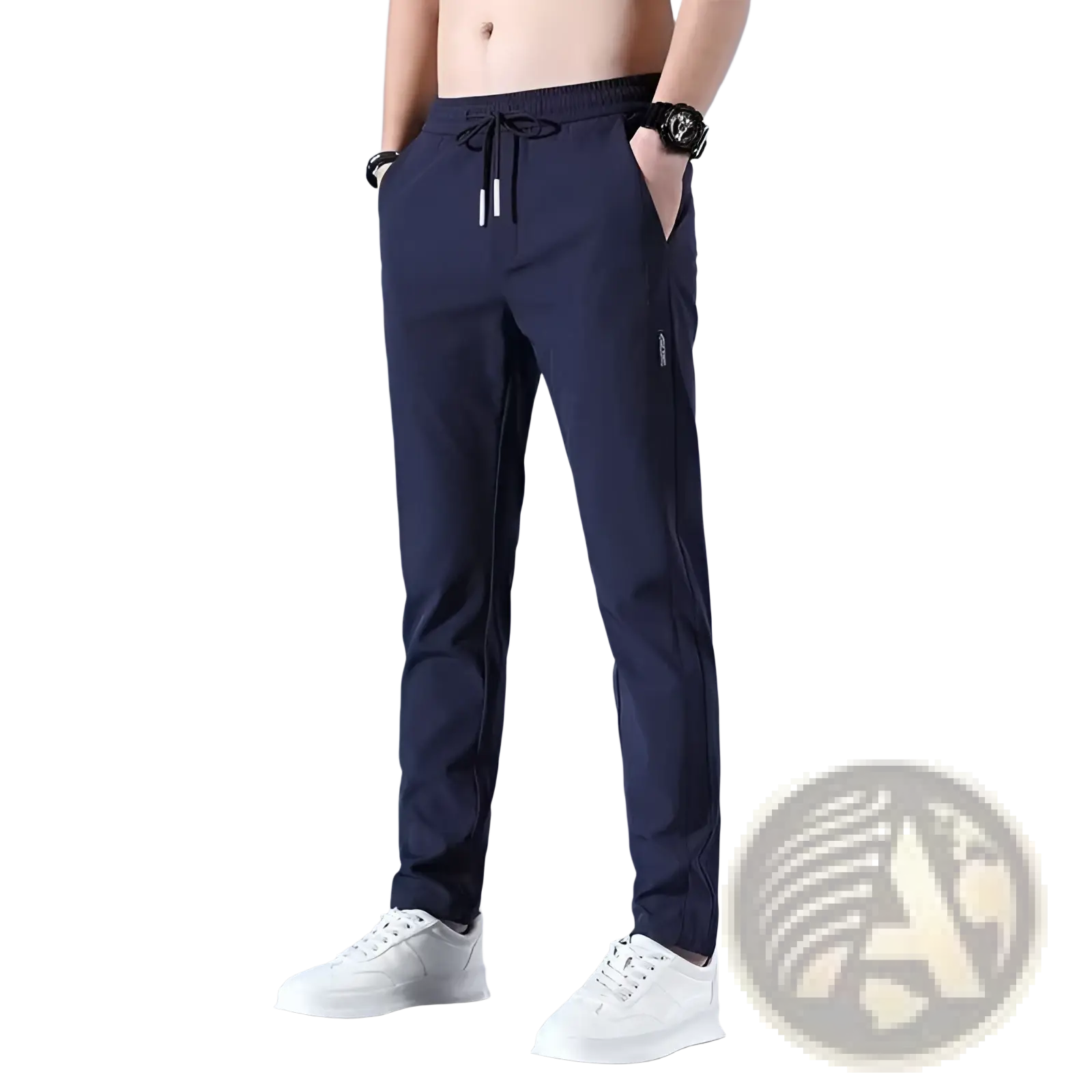 Men's Ice Silk Straight Leg Athletic Jogger Pants