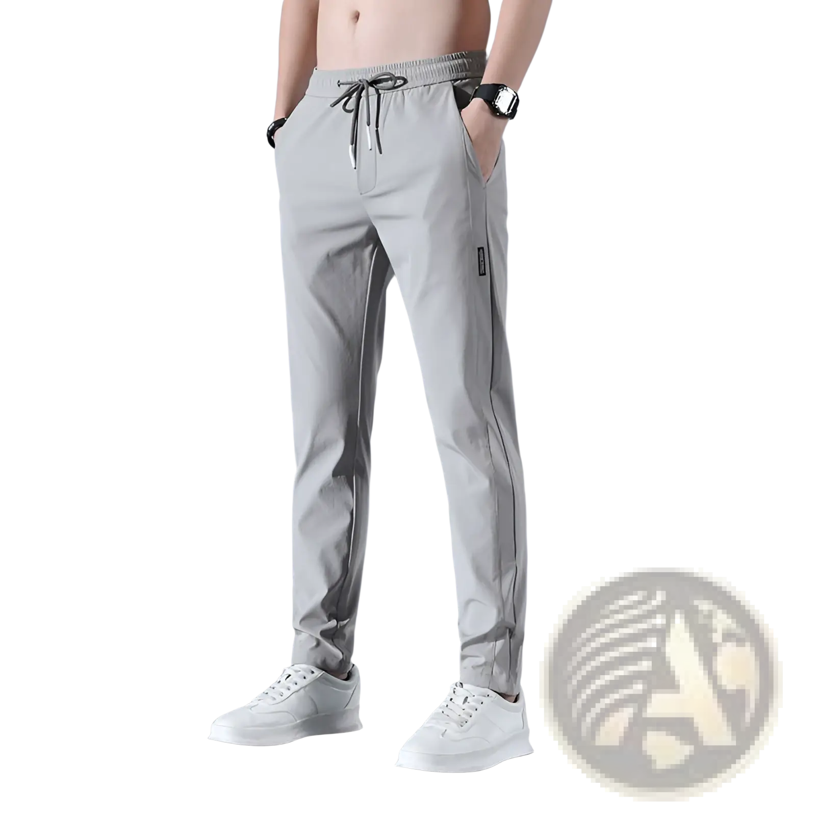 Men's Ice Silk Straight Leg Athletic Jogger Pants