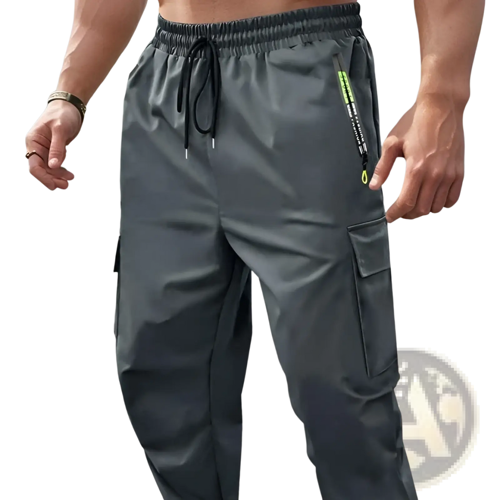 Men's Loose Fit Neon Accent Cargo Joggers
