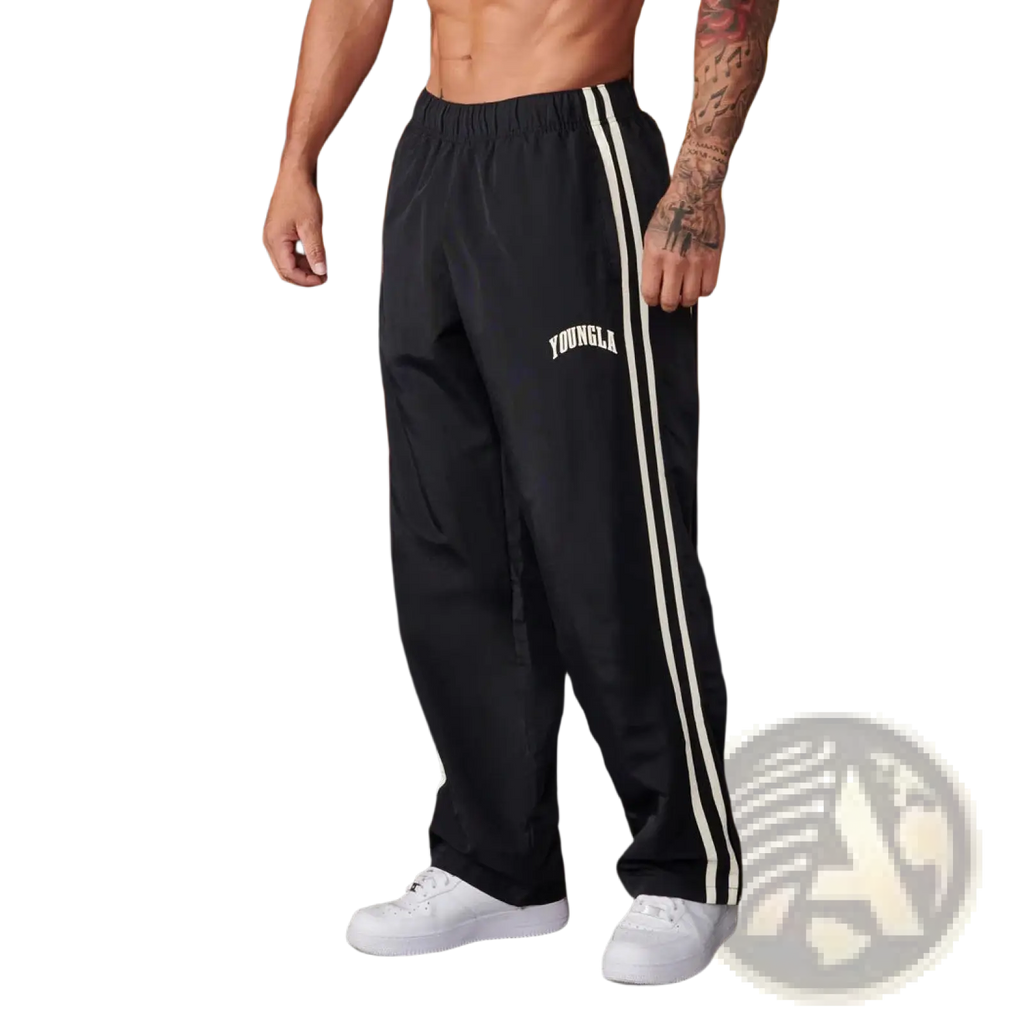 Men's Slim Fit Striped Athletic Track Pants