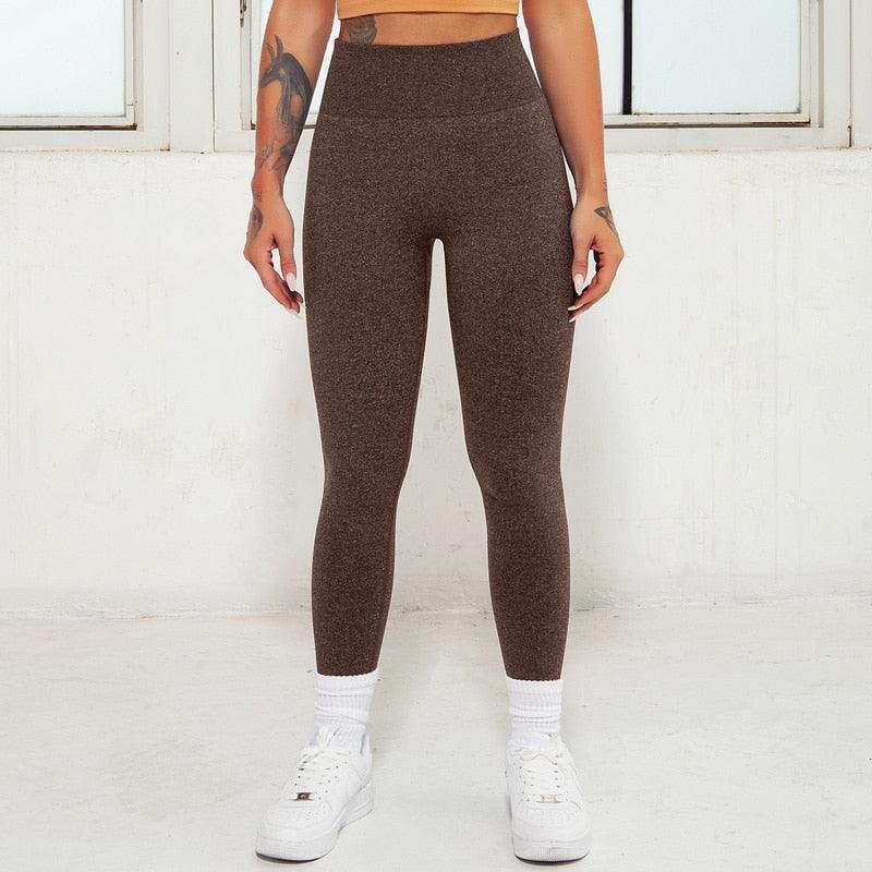 New Pink Seamless Leggings High Waisted