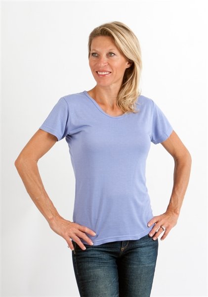 Bamboo Viscose Scoop Neck Short Sleeve T-Shirt