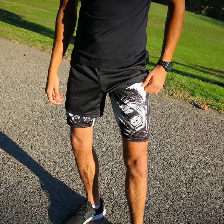 Men's Oversized Graphic Gym Shorts – Track Shorts